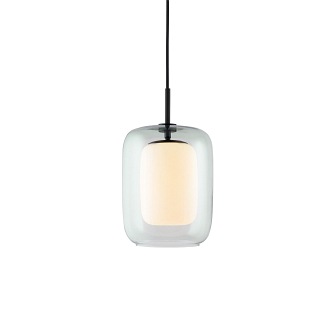 Lampa wisząca ze szklanymi kloszami Cuboza zielona